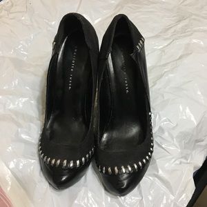 Charlotte Reuse Size 7 black high heel shoes
